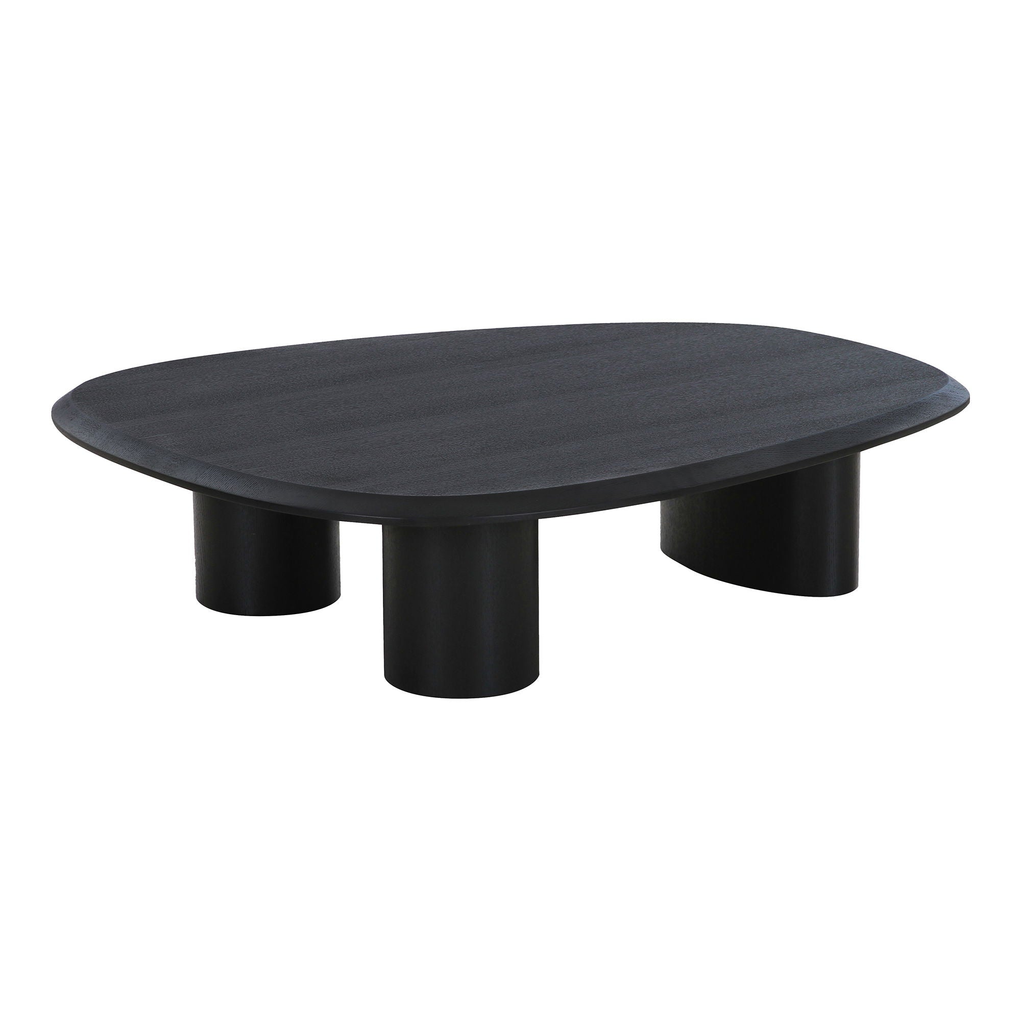 Tirano – Couchtisch in Schwarz, MDF mit Eschefurnier, 96x78x32 cm